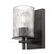 Z-Lite Grayson Wall Sconce, 1-Light, 4.75 In.W x 5.75 In.L x 8.25 In.H, Matte Black/Clear + Etched Opal 1949-1S-MB - alternate 8